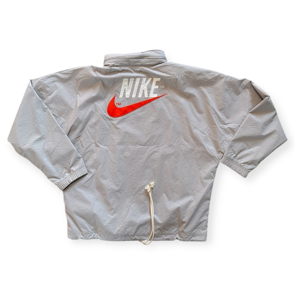 Mens NIKE Sportswear Oversized Woven Full Zip Lined Embroidered Hooded Jacket